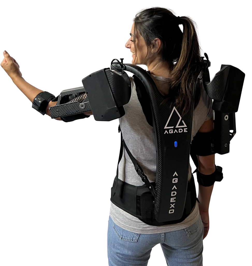 Image of an AGADE exoskeleton to accompany article on trends in warehouse management in 2023. Source: agade-exoskeletons.com