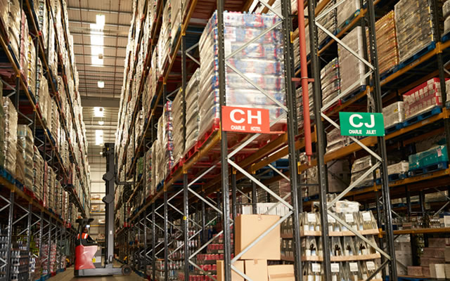 A photo of aisle signage to accompany article on warehouse signage