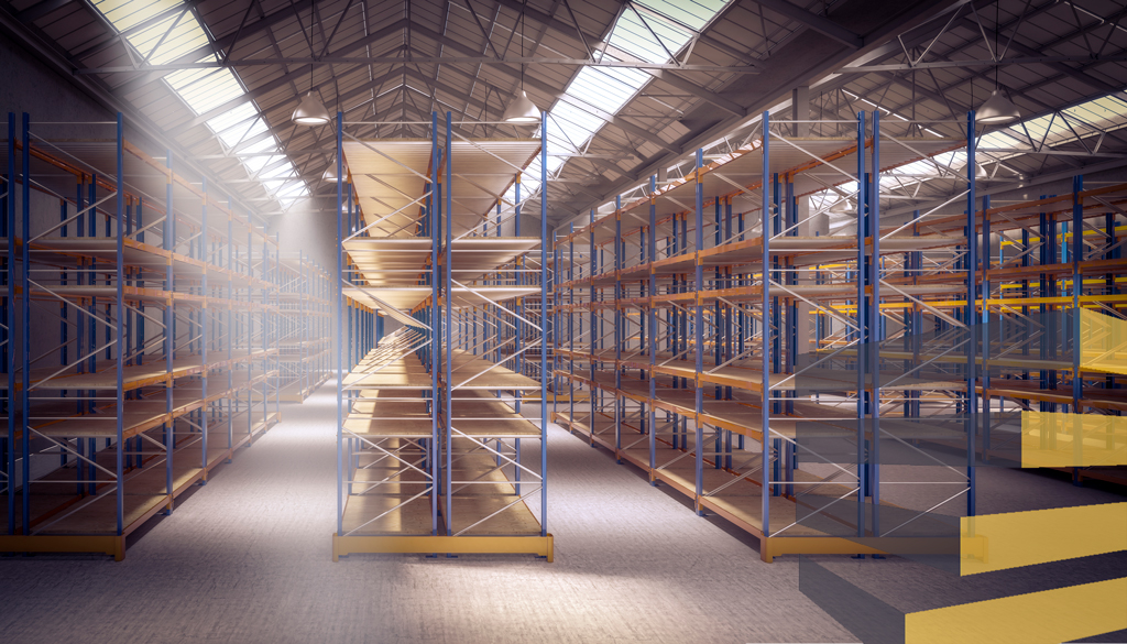 A facility full of racks to represent warehouse racking installation.