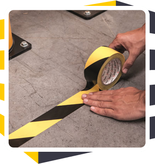 Tape floor marking